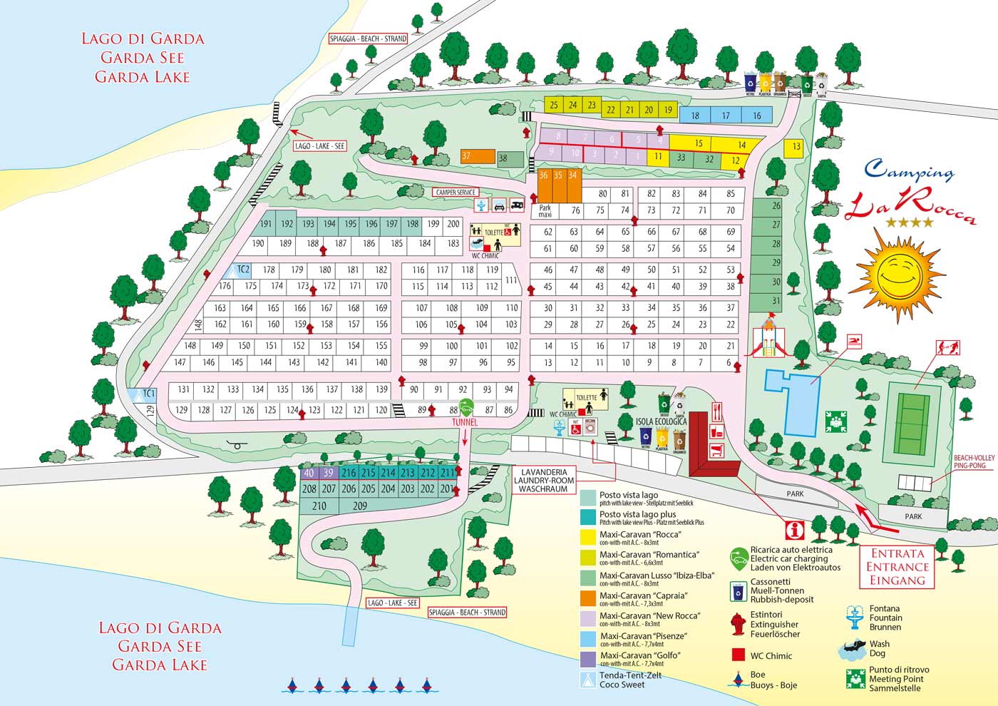 Mappa Camping La Rocca Manerba del Garda